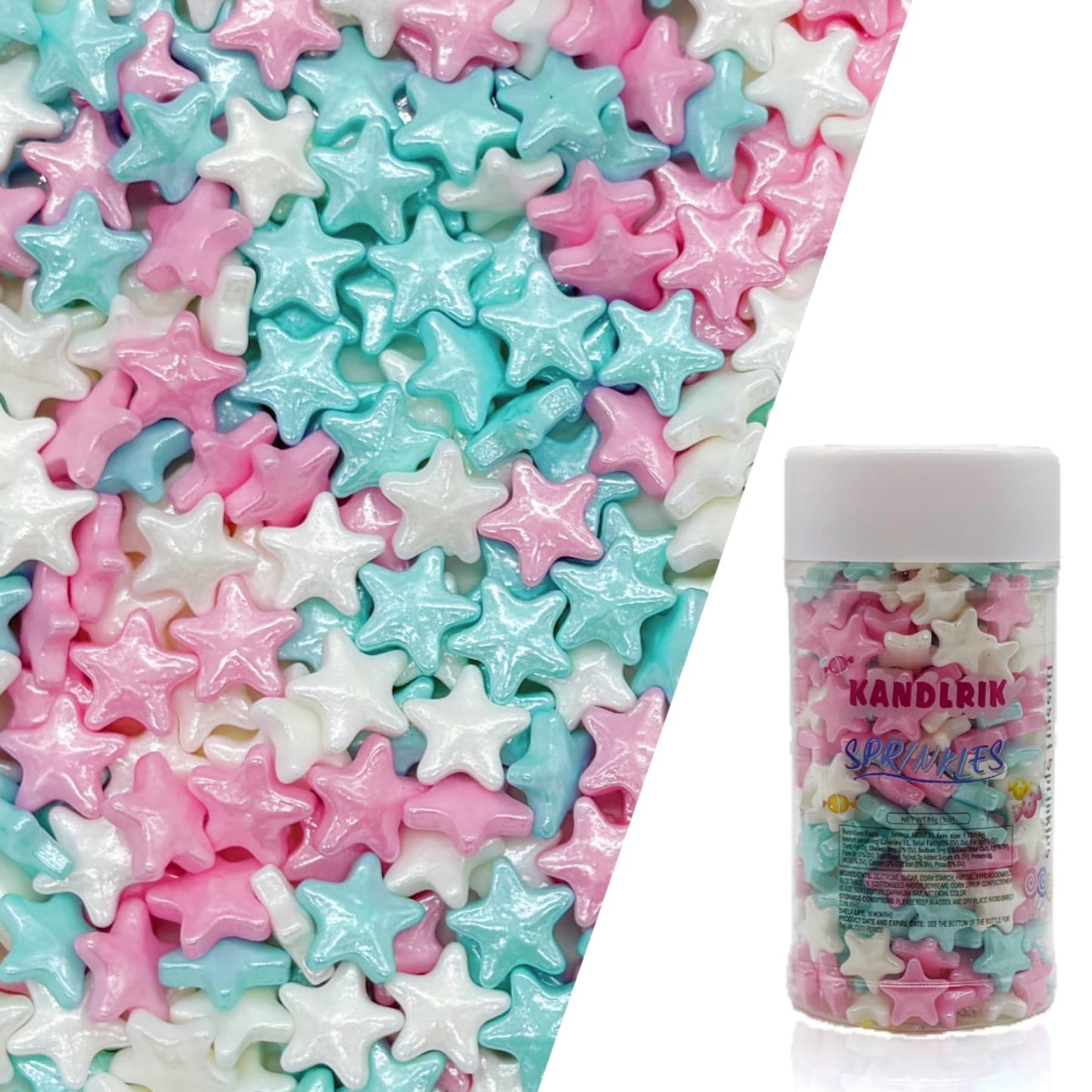 10mm Mixed Colour Sprinkles Edible Stars Cake Decorating Stars Cake Decorations Cupcake Toppers Cookie Decorating Perfect for Ca