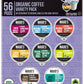 Maud'S Organic Coffee Pods Variety Pack, 56 Ct | 8 Assorted Coffee Flavors | 100% Organic Arabica Roasted Coffee | Solar Energy