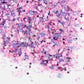 Sanding Sugar Edible Pink Glitter Stars Mix, Edible Purple&Pink Sugar Sprinkles For Cake Decorating, Sparkling Edible Pink Sandi