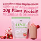 VitaHustle ONE Meal Replacement Shake - Plant Based Protein Powder, Strawberry Flavor, 10.9 Ounce (Pack of 2), Vegan, with Superfoods
