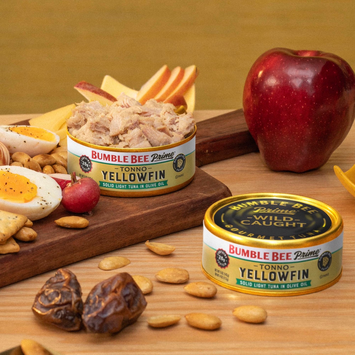 Bumble Bee Prime Tonno Tuna In Olive Oil, 5 Oz Cans (Pack Of 12) - Premium Wild Caught Yellowfin Tuna - 30G Protein Per Serving - Non-Gmo Project Verified, Gluten Free, Kosher