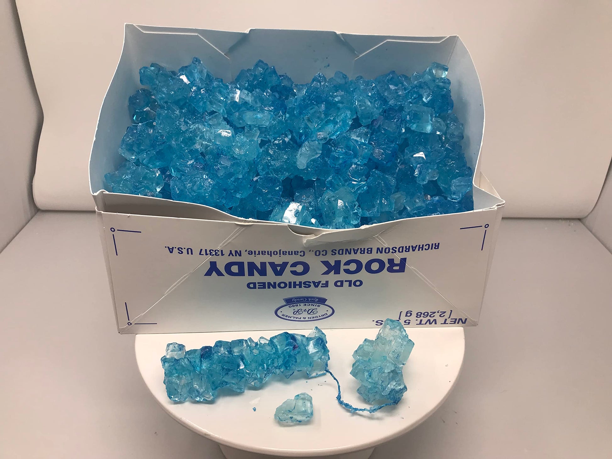 Blue Raspberry Rock Candy Strings: 5 Lbs