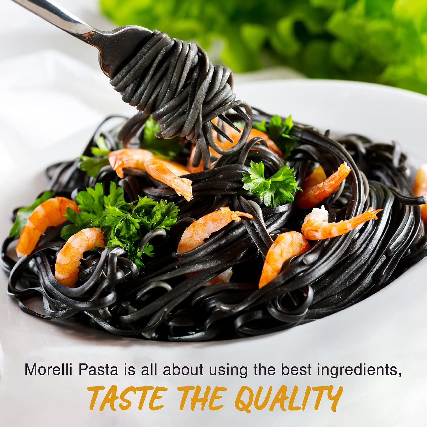 Morelli Black Squid Ink Pasta Variety Pack With Linguine And Fusilli (Rotini) - Organic Pasta - Imported Italian Pasta Sampler I