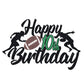 Happy 10Th Birthday Football Cake Topper 10 Ten Years Old Rugby Player Scene Cake Decoration For Kids Sport Theme Tenth Birthday