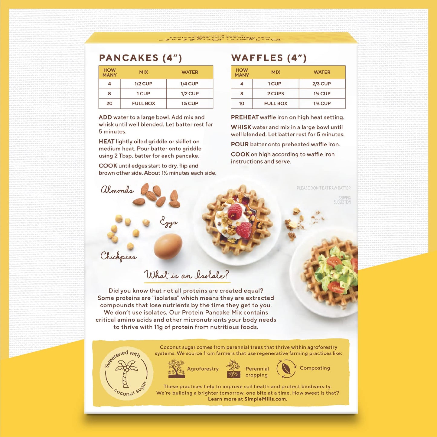 Simple Mills Almond Flour Pancake & Waffle Mix, Gluten Free, 10.4 Ounces, Pack of 6