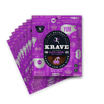 Krave Jerky Gourmet Pork Cuts, Black Cherry Barbeque, 2.7 Ounce (Pack Of 8)