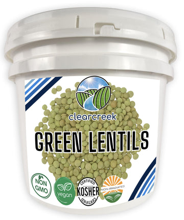 Green Lentils | 25 LBS | Emergency Food Storage Bucket | Non-GMO | Vegan | Bulk