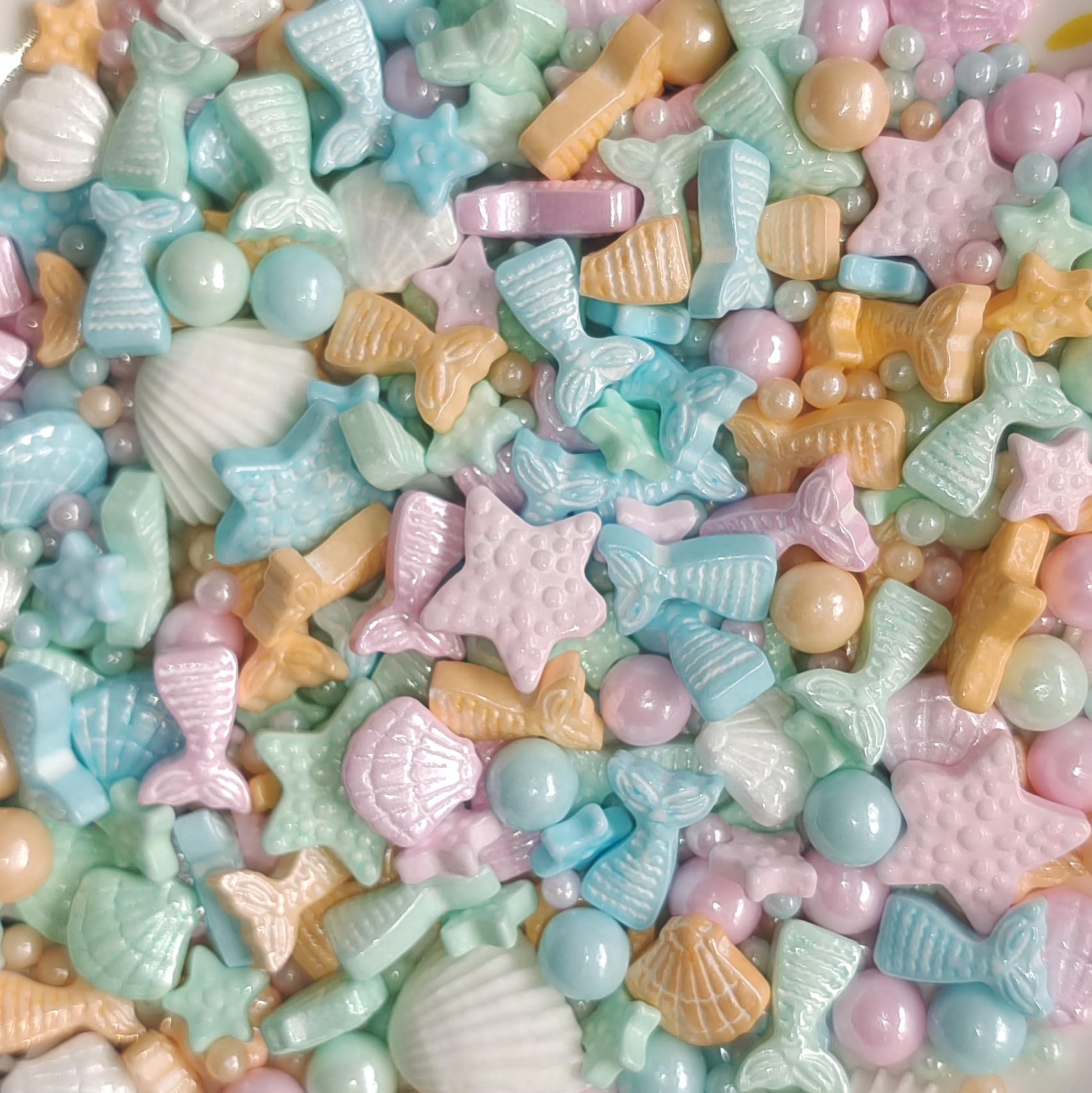 Sentovac Edible Mermaid Pearl Mix Sprinkles for Decorating | Edible Cake Cupcake Sprinkles 1 Bottle 3.53oz/ 100g | Cookie and Ic