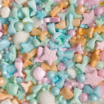 Sentovac Edible Mermaid Pearl Mix Sprinkles for Decorating | Edible Cake Cupcake Sprinkles 1 Bottle 3.53oz/ 100g | Cookie and Ic