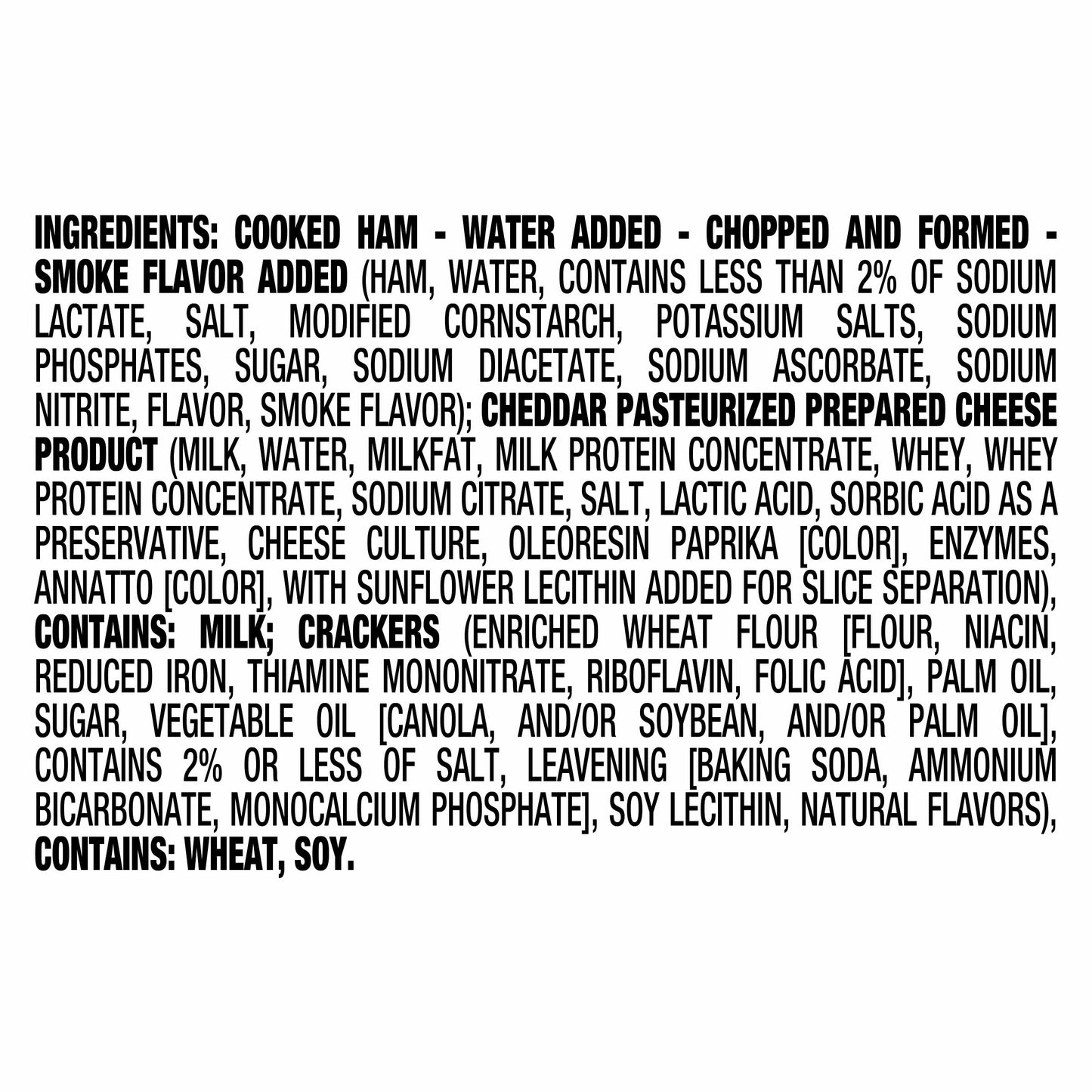 Lunchables Ham & Cheddar Protein Pack, 3.2 oz Pack