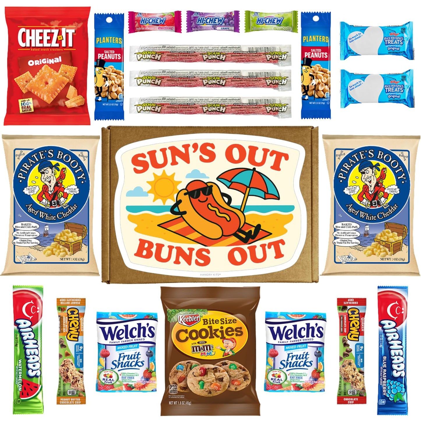 Hangry Kit School'S Out Snack Box - (20 Count) End Of School Gift Basket Care Package - Contains Snacks, Cookies, Chips, Candy.