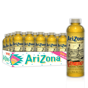AriZona Rx Energy Drink, 20 Fl Oz - Pack of 24, Caffeine Boost, Refreshing Beverage
