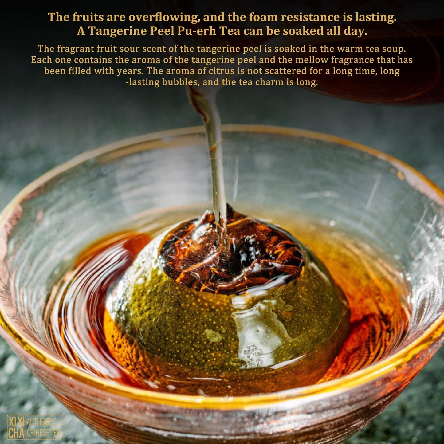 Xixicha Puerh Tea Premium Tangerine Peel Pu-Erh Tea 5.64Oz(160G) Xiao Qing Gan Xinhui Chenpi Pu'Er Citrus Yunnan Puerh Green Ora