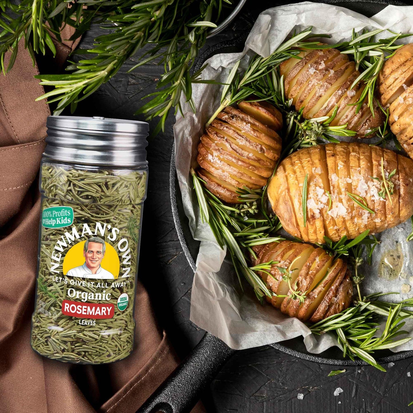 Newman'S Own Organic Rosemary Leaf, Perfect For Roasted Meats And Vegetables, Usda Certified Organic, Non-Gmo, Kosher, 1.06 Oz.