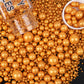 Sprinkles for Cake Decorating, Matte Gold Pearl Sprinkles Mix for Ice Cream, Cupcake, Baking, Cookies, Cake toppings