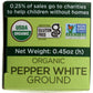 Spicely Organic Peppercorn White Ground 0.45 Ounce Ecobox Certified Gluten Free