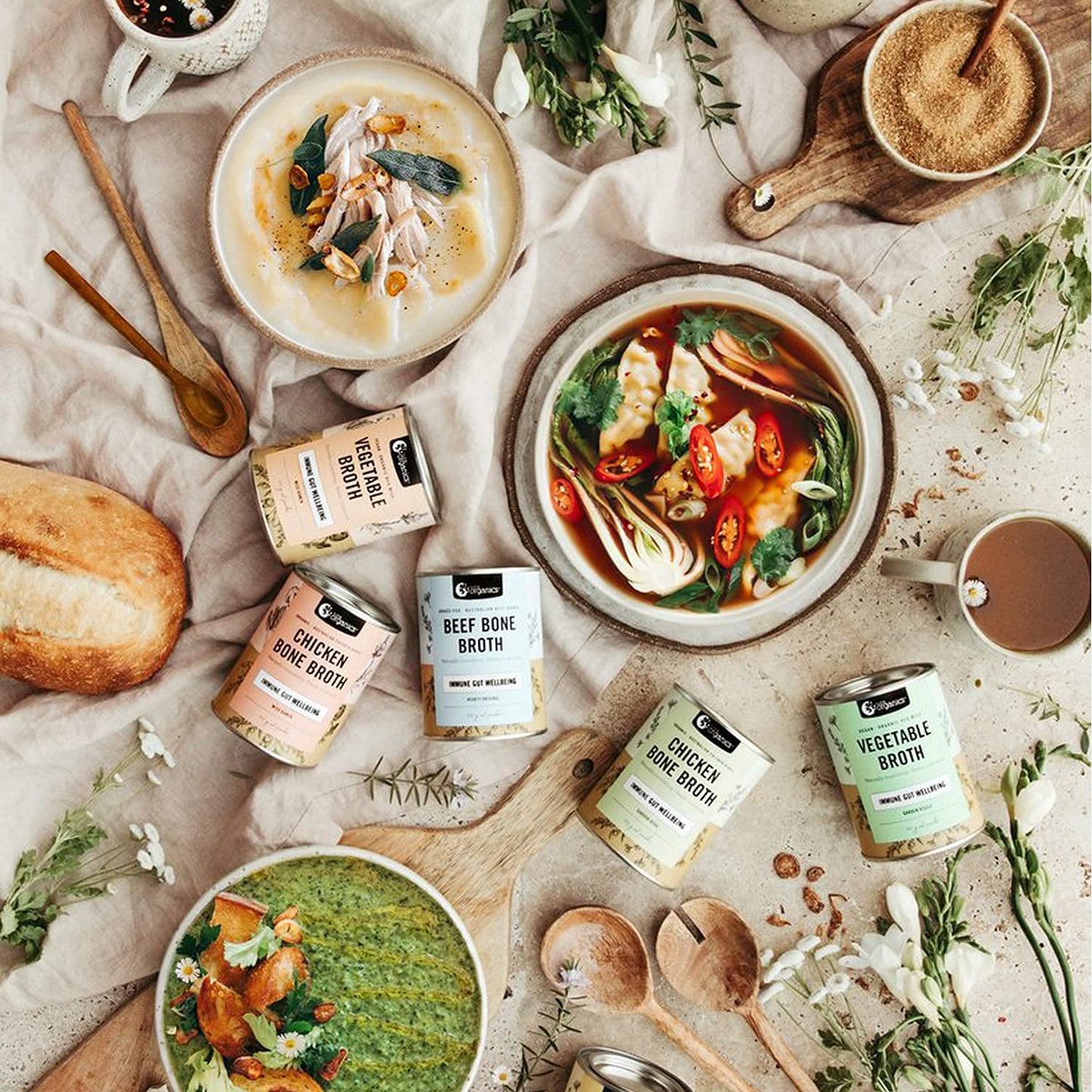 Nutra Organics Chicken Bone Broth Soup - Homestyle Original Flavor Chicken Stock Concentrate For Immune Wellbeing, Gut Health an