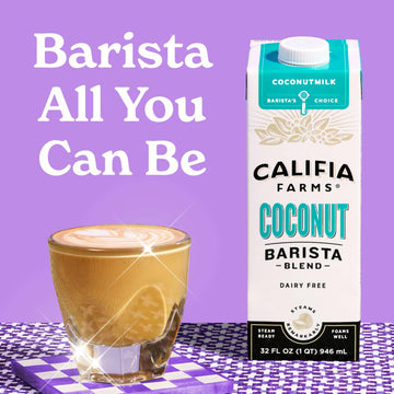 Califia Farms - Coconut Barista Blend Coconut Milk, 32 oz (Pack of 6), Shelf Stable, Dairy Free, Plant Based, Vegan, Gluten Free