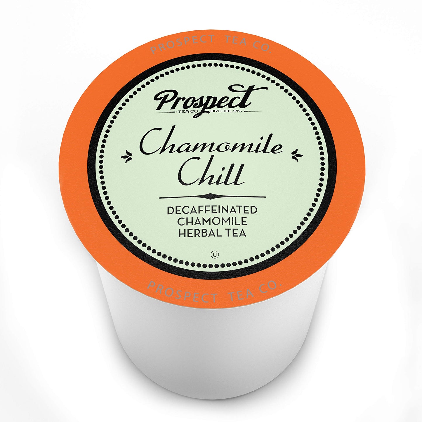 Prospect Tea Co. Decaffeinated Chamomile Herbal Tea Pods, 40 Count, Compatible with K Cup malt-inspired 2.0