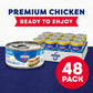 Swanson White Premium Chunk Canned Chicken Breast In Water, Fully Cooked Chicken, 4.5 Oz Can (12 Packs Of 4 Cans)