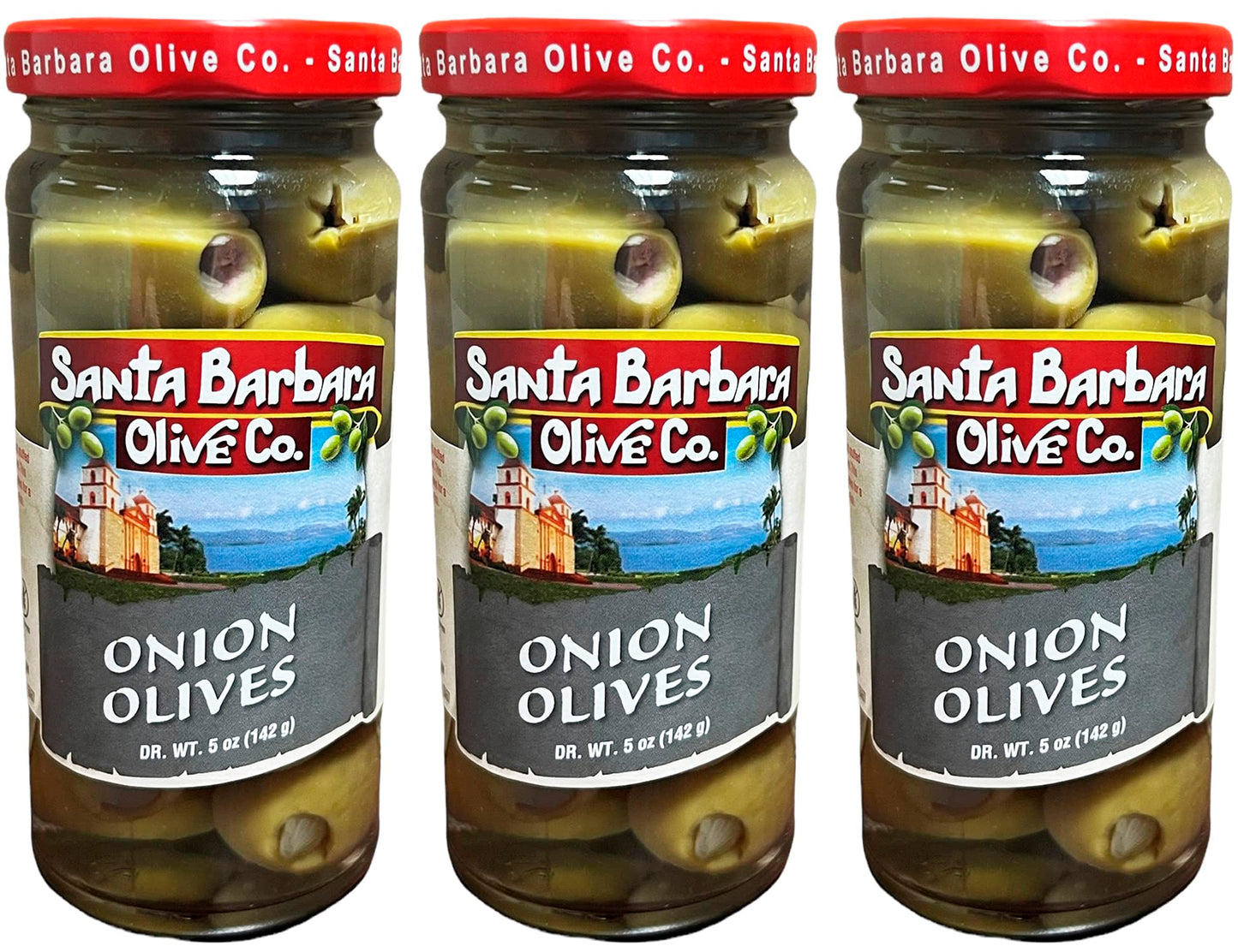 Santa Barbara 3pk Onion Stuffed Olives 5oz
