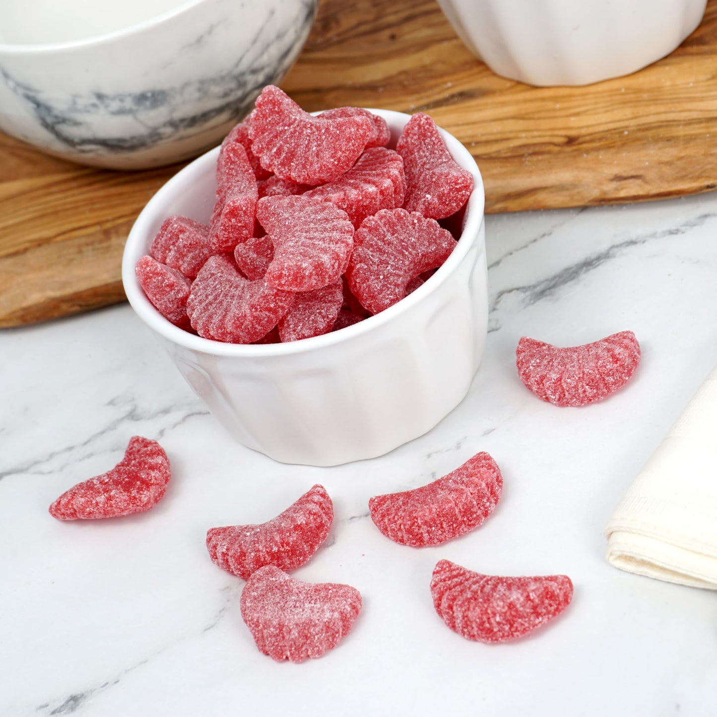 Cherry Slices Candy, 5 Pound Bulk Bag, Candy Cherry Slices Gummy Candy, Red Candy