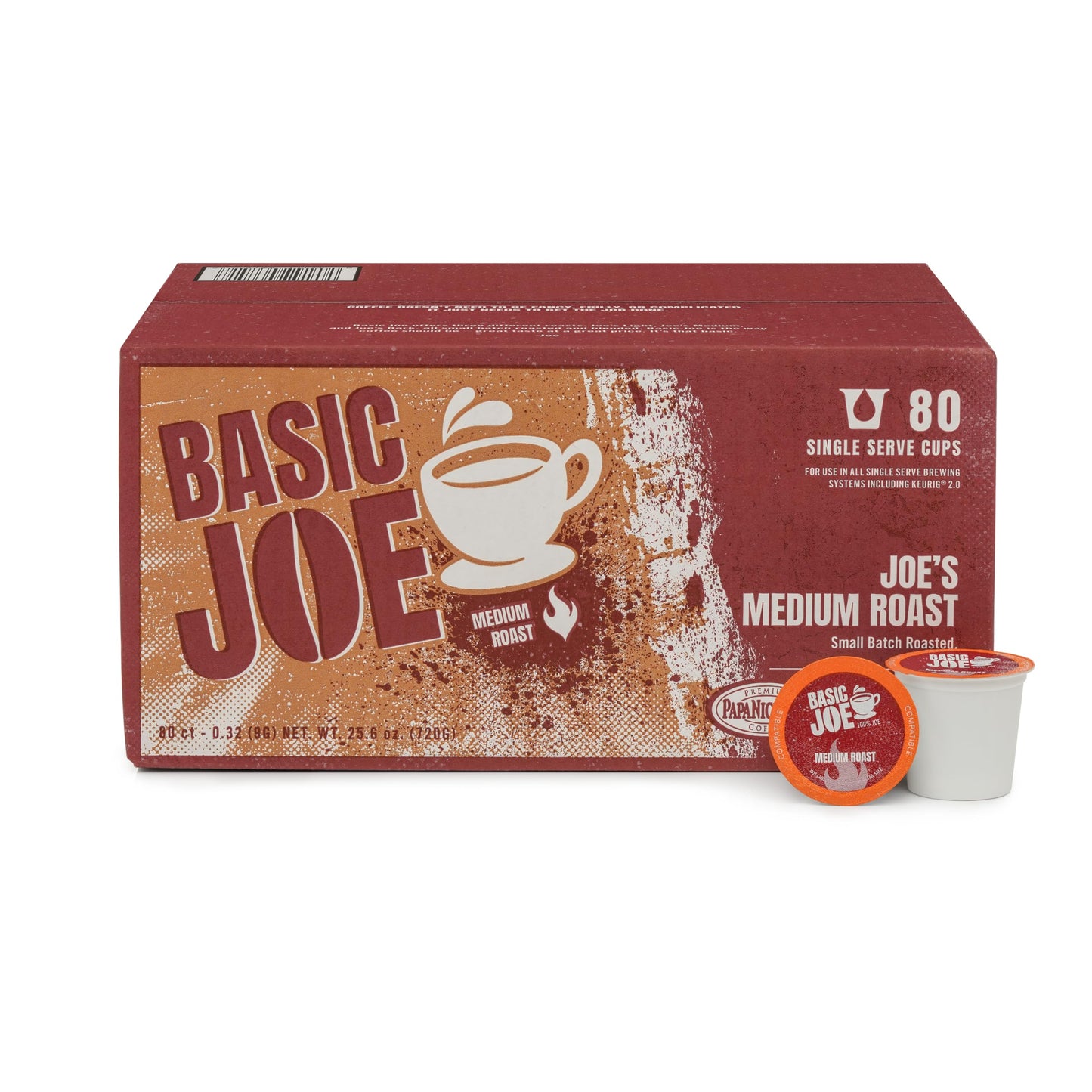 Basic Joe 80-Count Arabica Medium Roast Coffee Pods for K-Cup Brewers, Single Serve, Pack of 80
