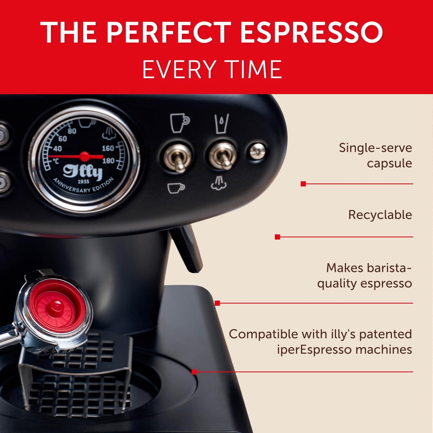 Illy Coffee IperEspresso Capsules - Single-Serve Coffee Capsules & Pods - Classico Lungo Medium Roast - Notes of Caramel  Orange Blossom  and Jasmine - 100% Arabica - 18 Count (Pack of 6)