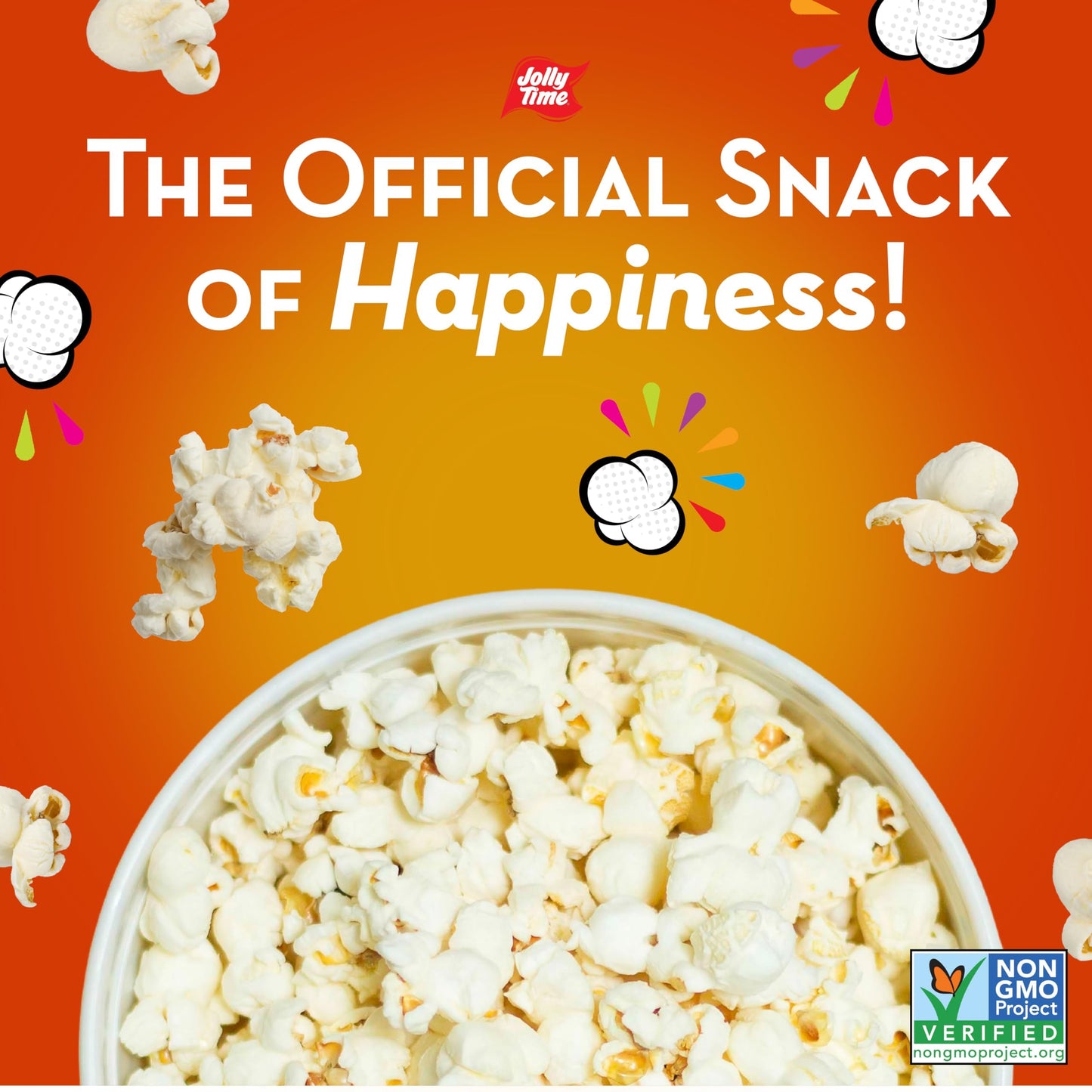 Jolly Time Kettle Corn, Festival Fun Sweet & Salty Glazed Gourmet Microwave Popcorn, 3oz Sharing Bag, 3 Bags Per Carton (3 Ounce