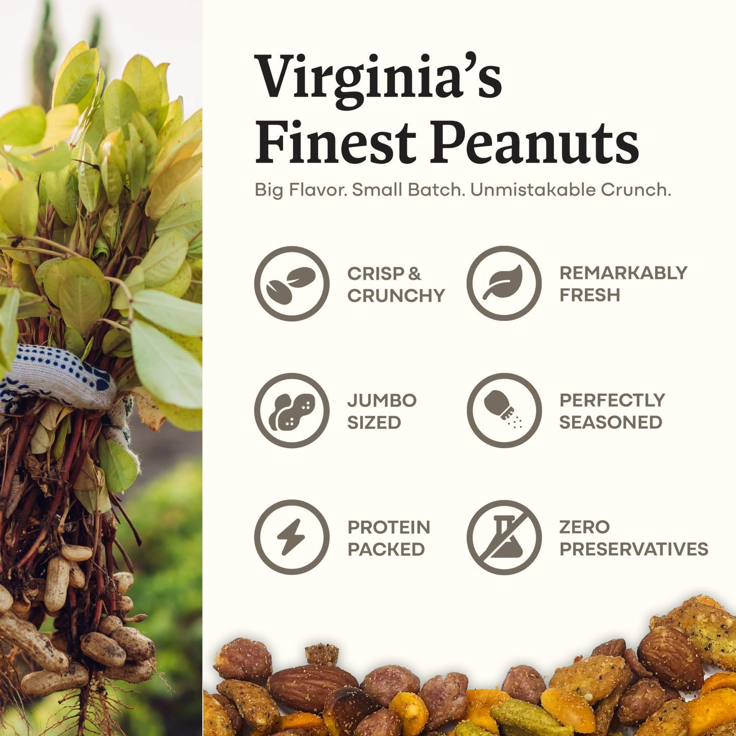 Belmont Peanuts Southwest Spice Bar Mix, 18 oz – Virginia Peanuts, Buffalo Nuts, Smoked Almonds, No Preservatives