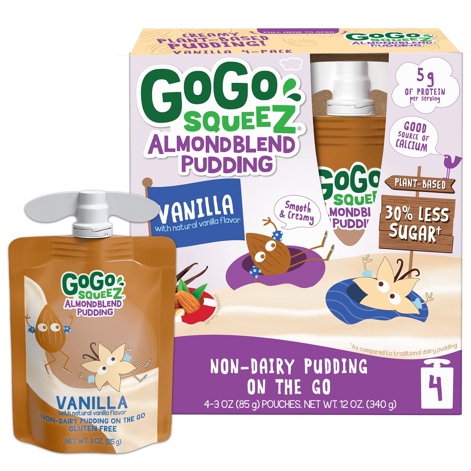 Gogo Sqz Vanilla Pudding ( 6 X 4 Pack )