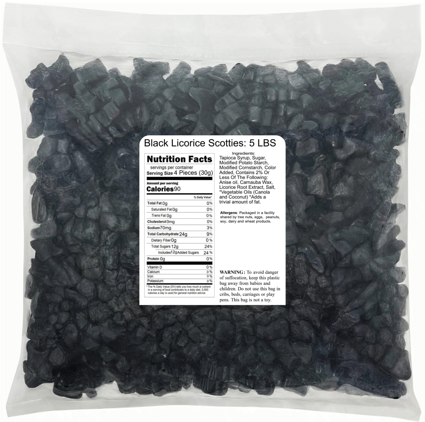 Black Licorice Scotties: 5 LBS