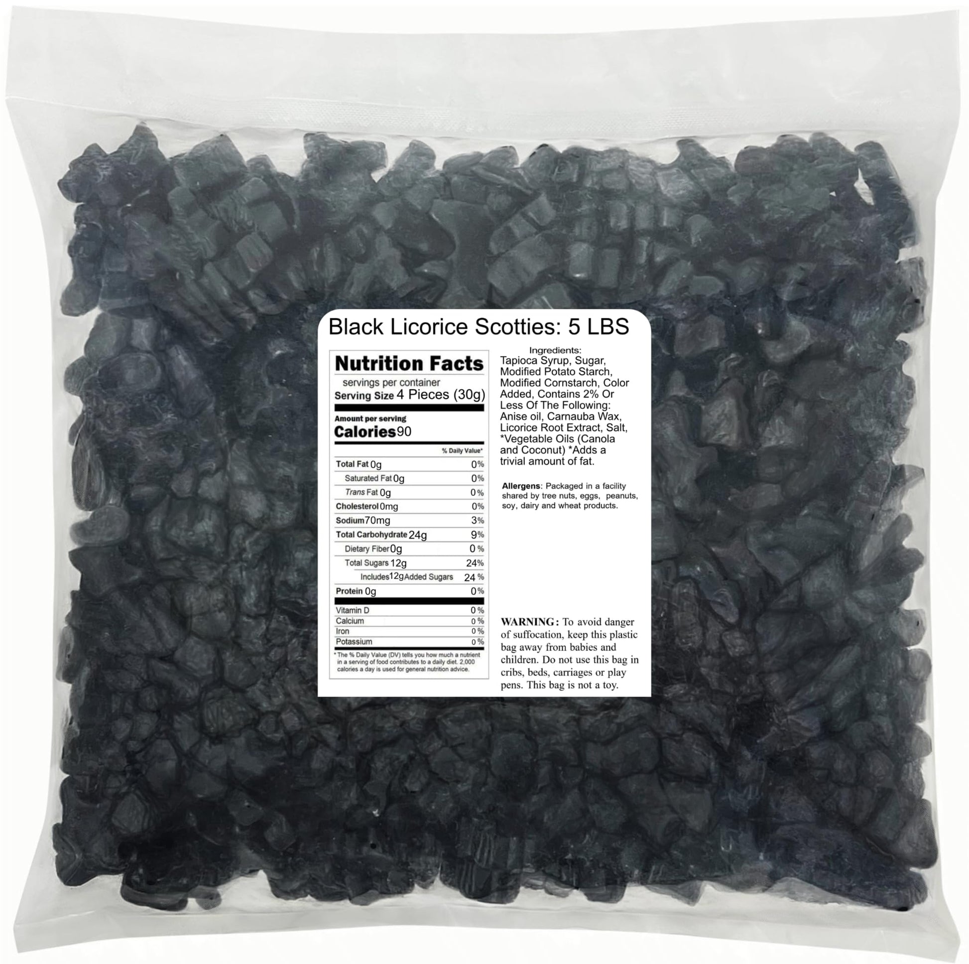 Black Licorice Scotties: 5 LBS