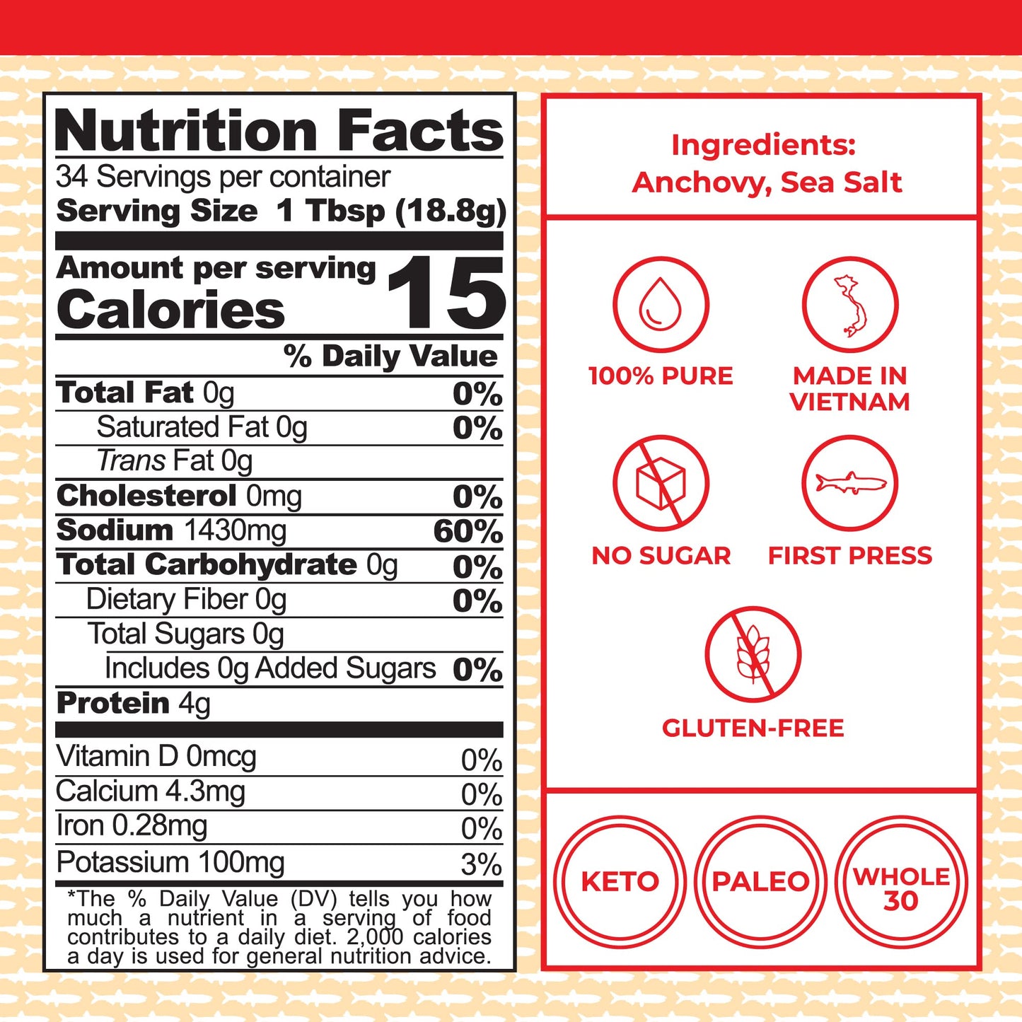Red Boat Fish Sauce | Premium 40N fish sauce sustainably made with just two ingredients in Vietnam | Keto, Paleo, & Whole 30 fri