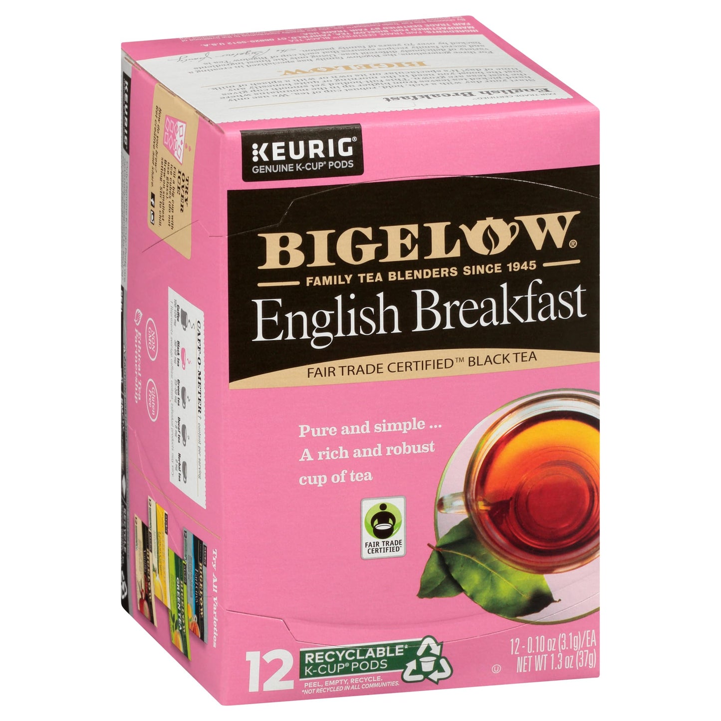 Bigelow Tea English Breakfast Black Tea Keurig K-Cup Pods, Caffeinated Tea Keurig Tea Pods, 12 Count Box (Pack Of 6), 72 Total K