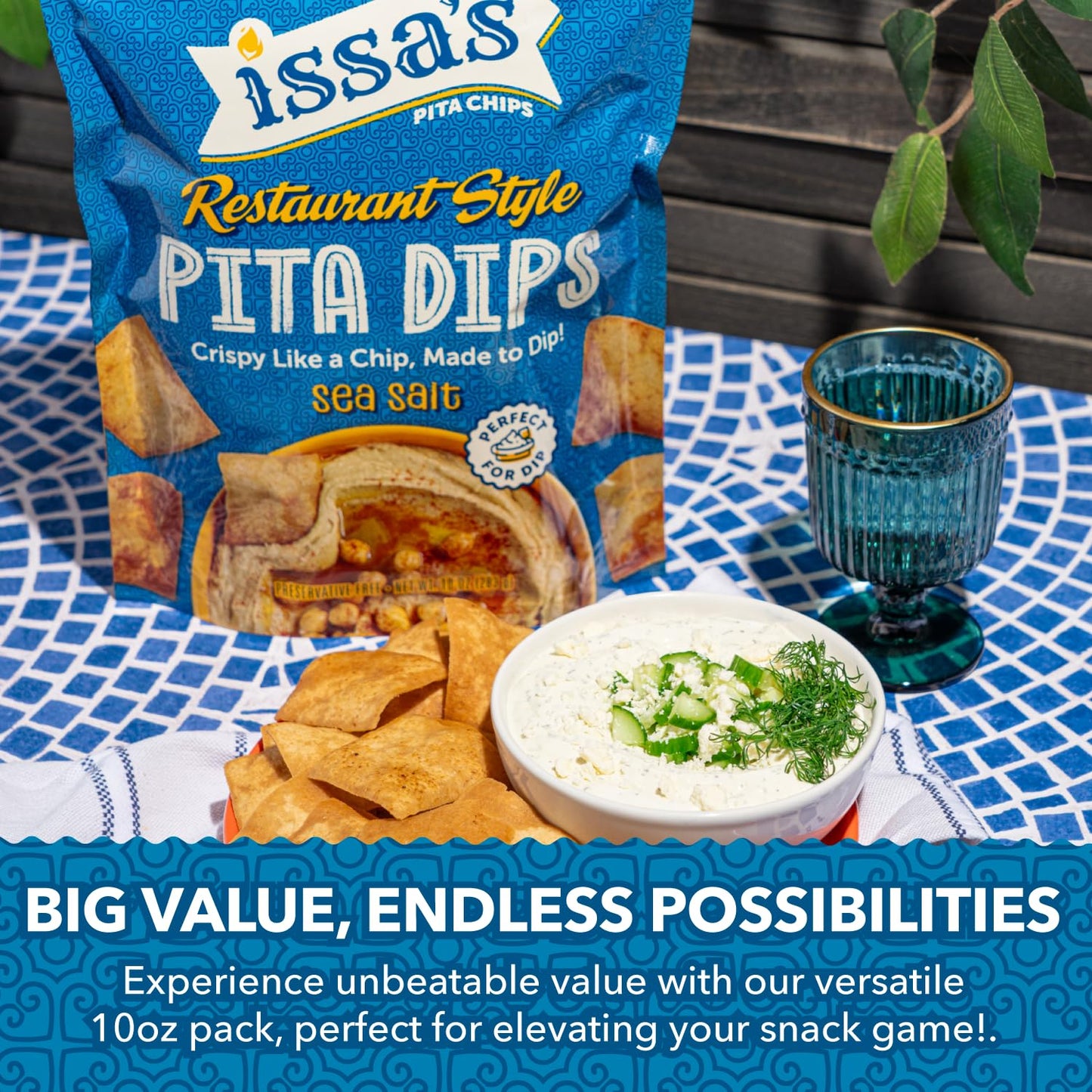Issa'S Restaurant Style Sea Salt Pita Dips | Authentic Lebanese Pita Chip Recipe | Thin And Crispy Dippable Pita Chips Made With