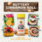 Flavor God 2 Bottles Buttery Cinnamon Roll Seasoning Topper Mix, Natural Healthy Blend, Bread, Pudding, Coffee Sprinkles, Oatmea