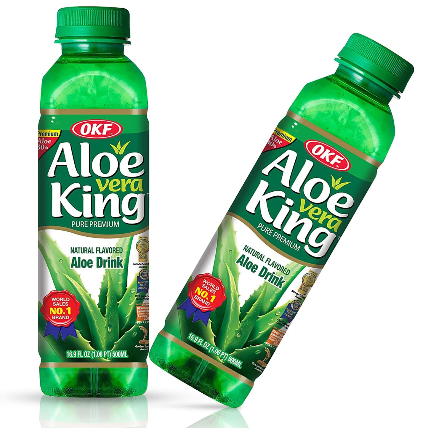 OKF Aloe Vera King Drink, Original, 16.9 Fl Oz, Pack of 12