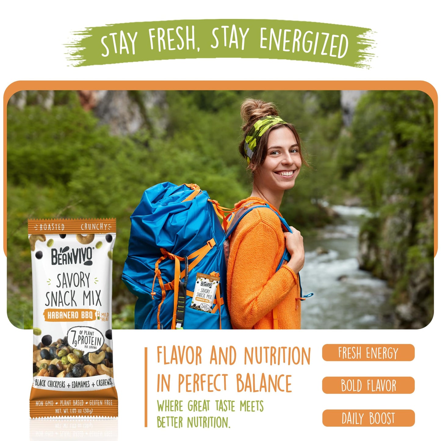 Beanvivo Healthy Snacks For Mature-Themeds & Kids With 7G Protein & 5G Fiber Per Serving With Dried Edamame, Roasted Cashew And Black Chickpeas - Vegan & Gluten Free - Keto Friendly & Non-Gmo - 8Pack (1.05 Oz Each Pouch)