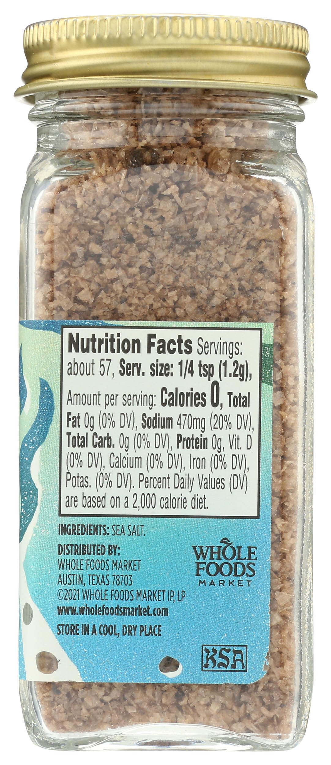 Whole Foods Market Seasoning Salt Applewood Smoked 2.40 Ounce