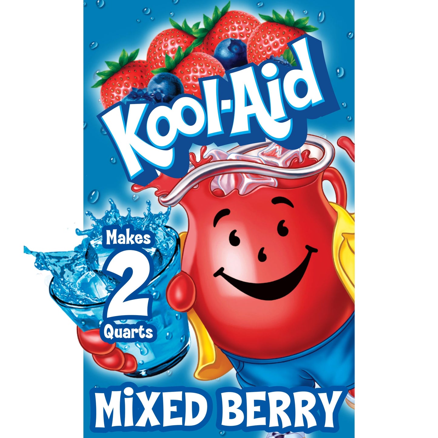 Kool-Aid Unsweetened Mixed Berry Drink Mix, Caffeine Free, 192 Packets, 42.24 Ounce