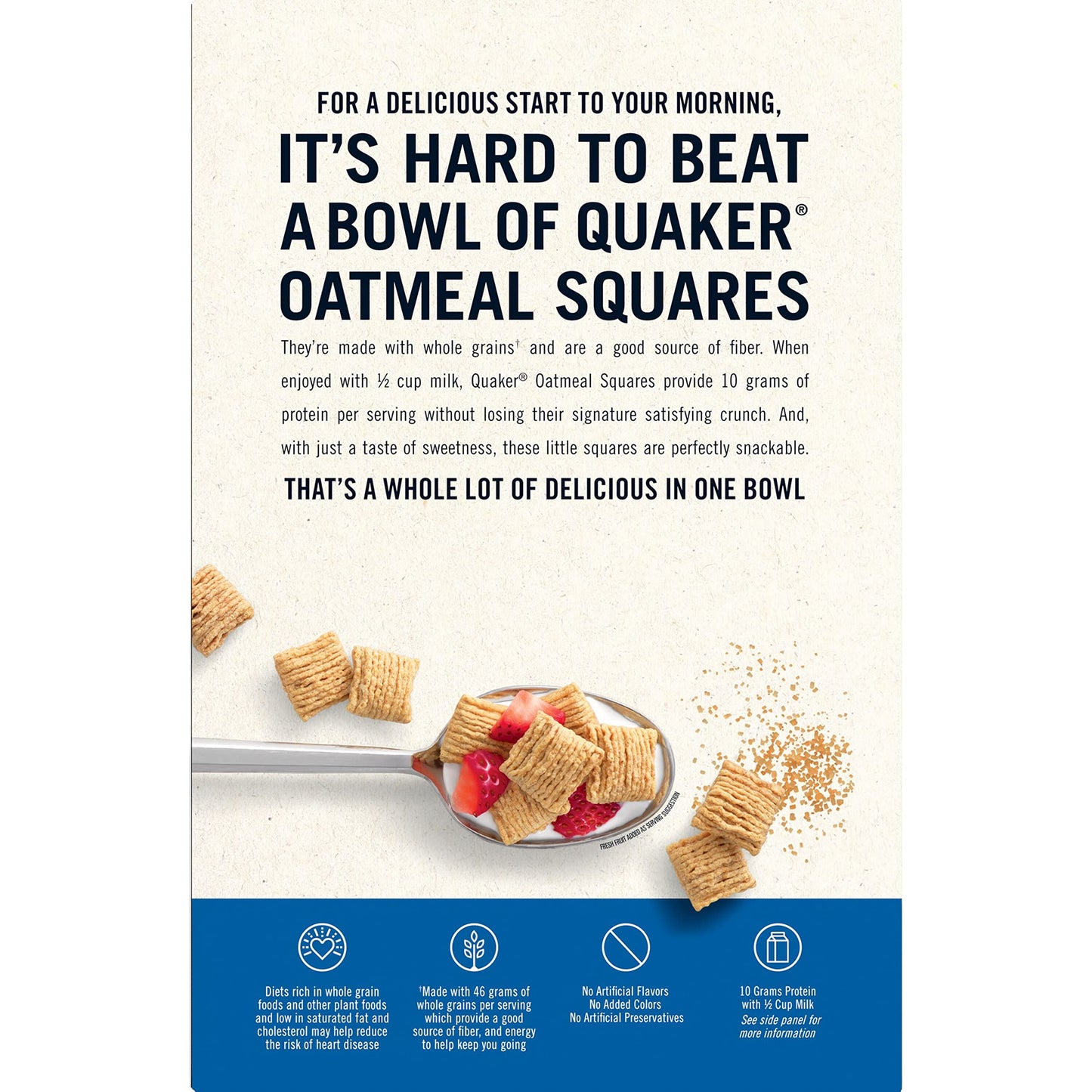 Quaker Oatmeal Squares Breakfast Cereal, Brown Sugar, 21Oz Family Size Box