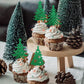 24 Pcs Christmas Tree Cupcake Toppers With Star Green Glitter Christmas Tree Cupcake Picks For Merry Christmas Theme New Year Holiday Baby Shower Kids Birthday Party Cake Decorations Supplies