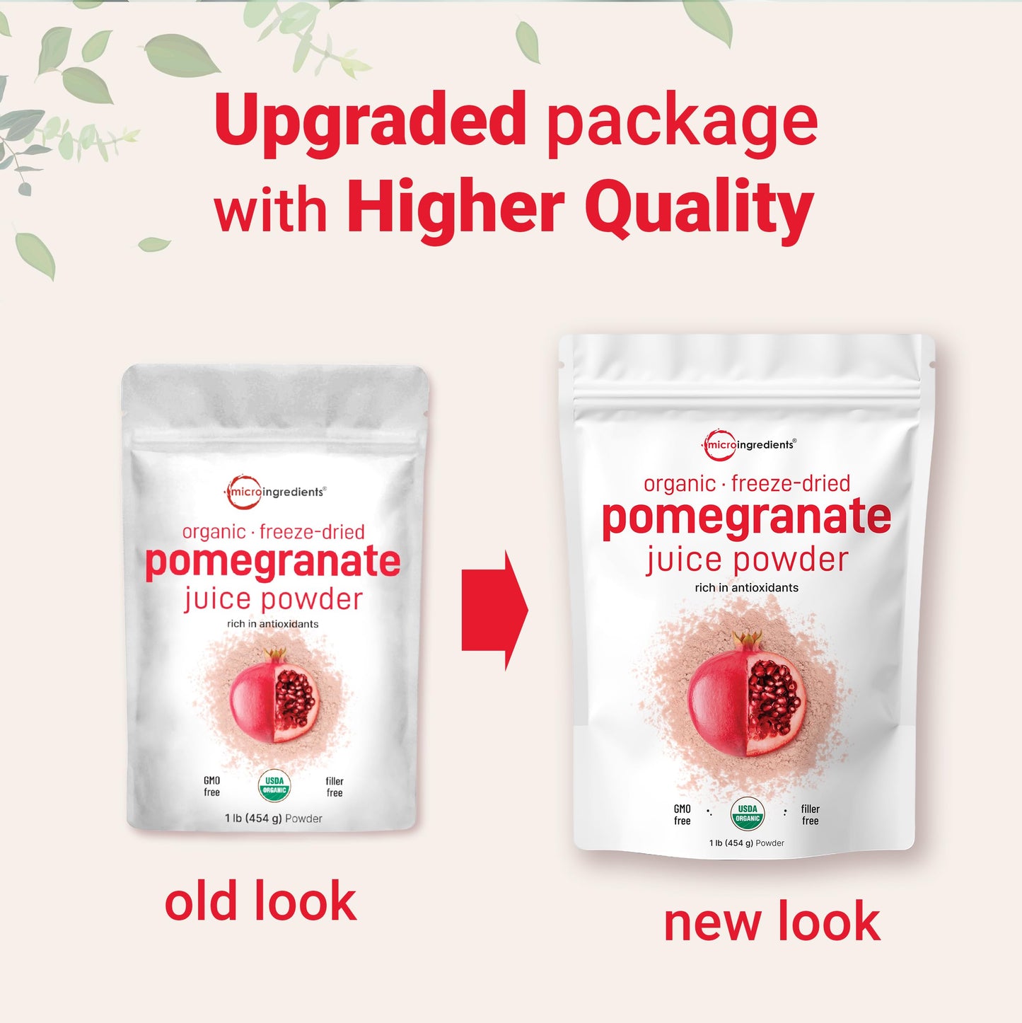 Organic Pomegranate Juice Powder, 1 Pound | 100% Natural Fruit Powder | Freeze Dried & Cold Pressed | No Sugar & Additives | Gre