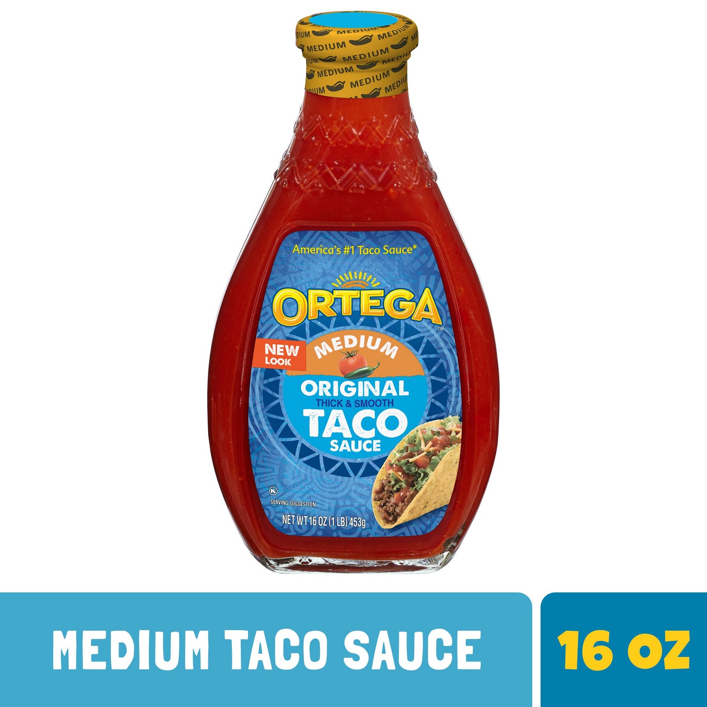 Ortega Original Taco Sauce, Medium, 16 Ounce