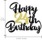 Klionjor 24Th Birthday Cake Topper - Happy Birthday Decoration For 24Th Birthday Party - Gift Plug-In (24)