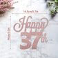 Lingteer Happy 37Th Birthday Cake Topper - Cheers To 37Th Birthday 37 Years Old Birthday Party Cake Decorations Sign.