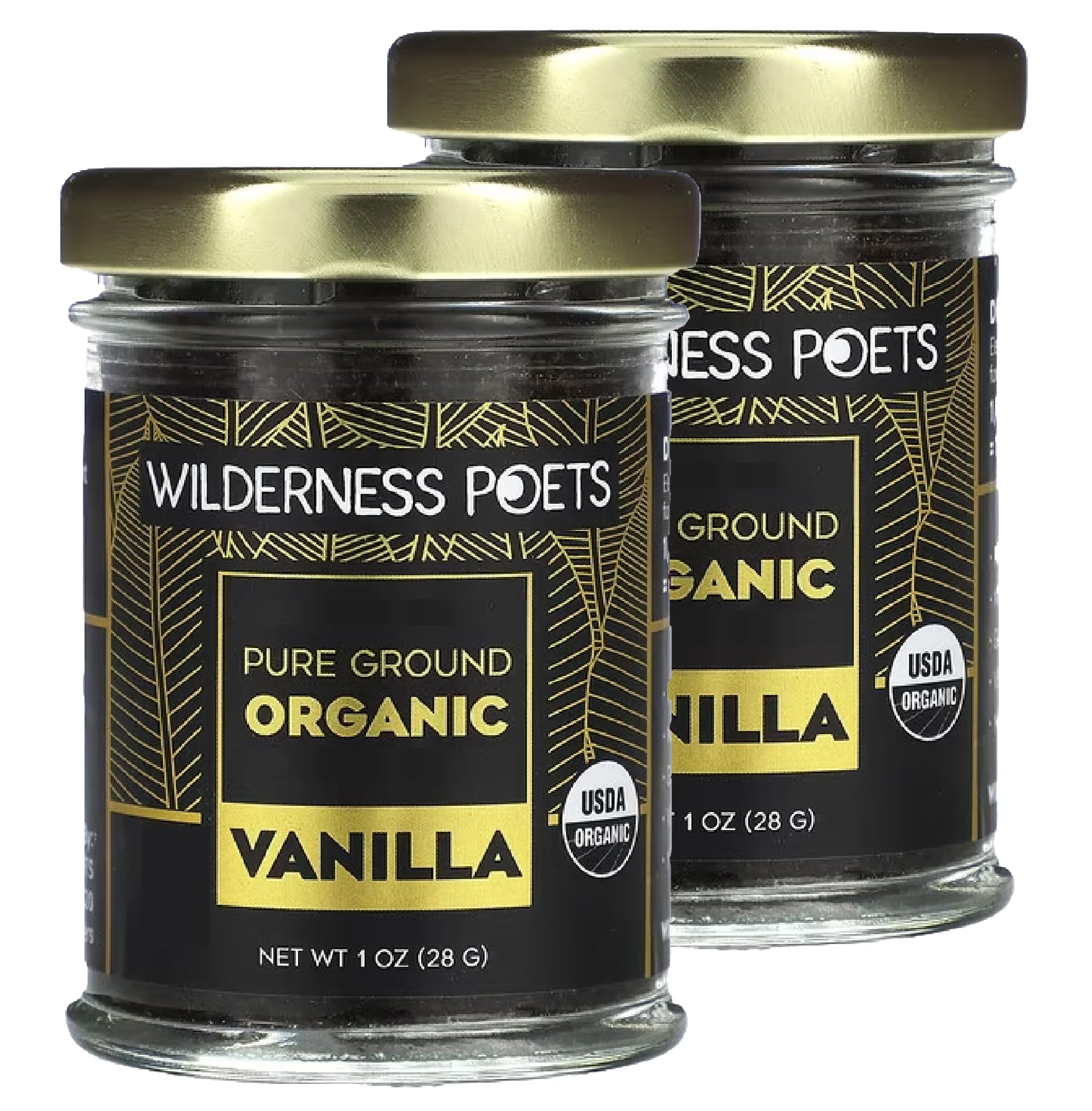 Wilderness Poets, Pure Vanilla Powder - 100% Organic Ground Vanilla Beans - 1 Ounce (Pack of 2) - Tahitian Variety, Grade A | Po