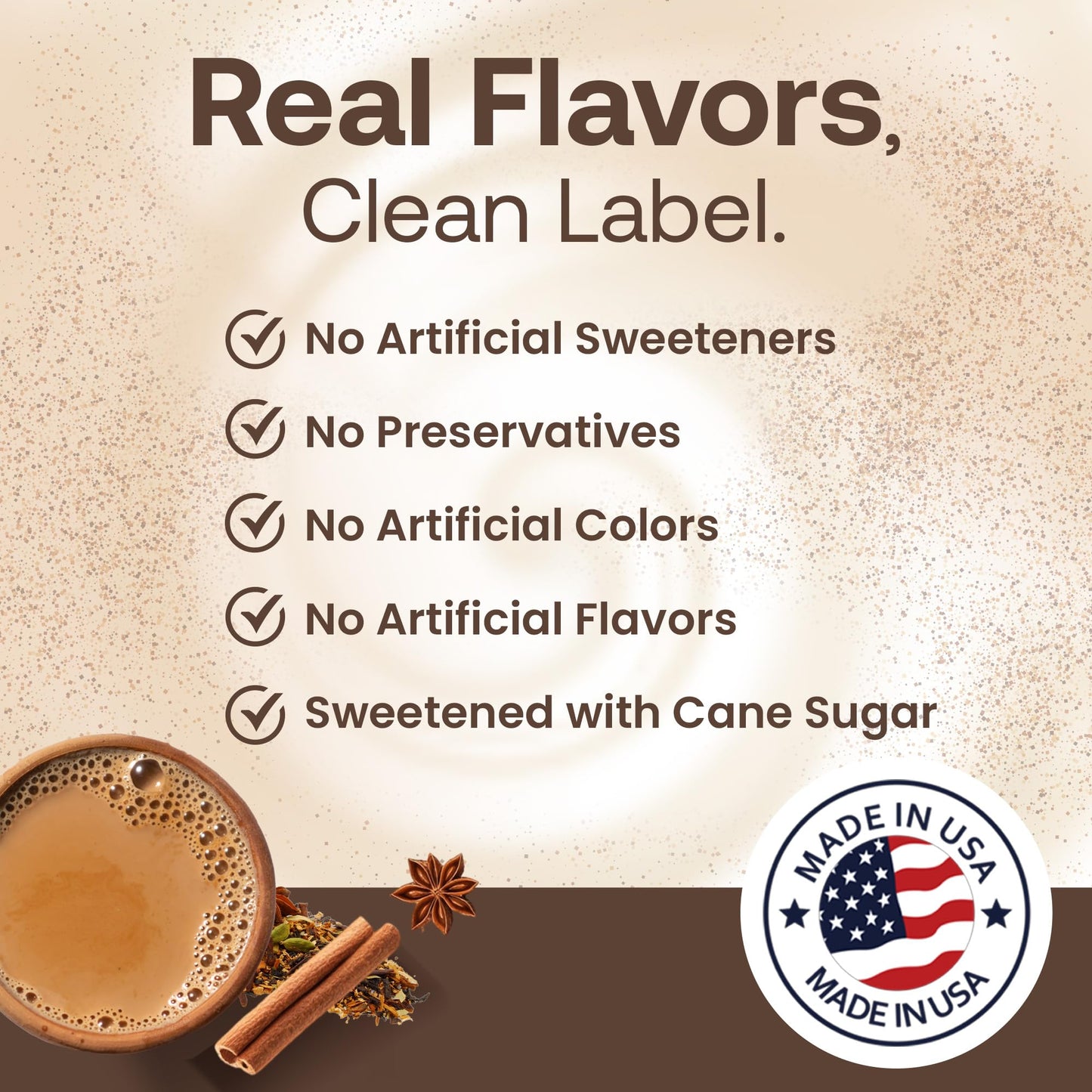 Dr. Smoothie Café Essentials Classic Chai, 62mg Caffeine, 3.5 lb Bag, No Artificial Colors or Flavors