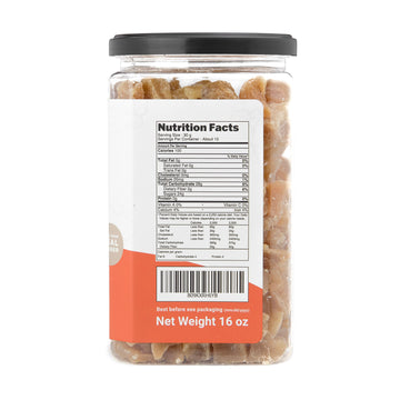 Homtiem Dried Crystallized Ginger(16 Ounce)Soft, Chews And Candied Delicious Gingers,No Artificial Colors, Easy To Eat, Keep And
